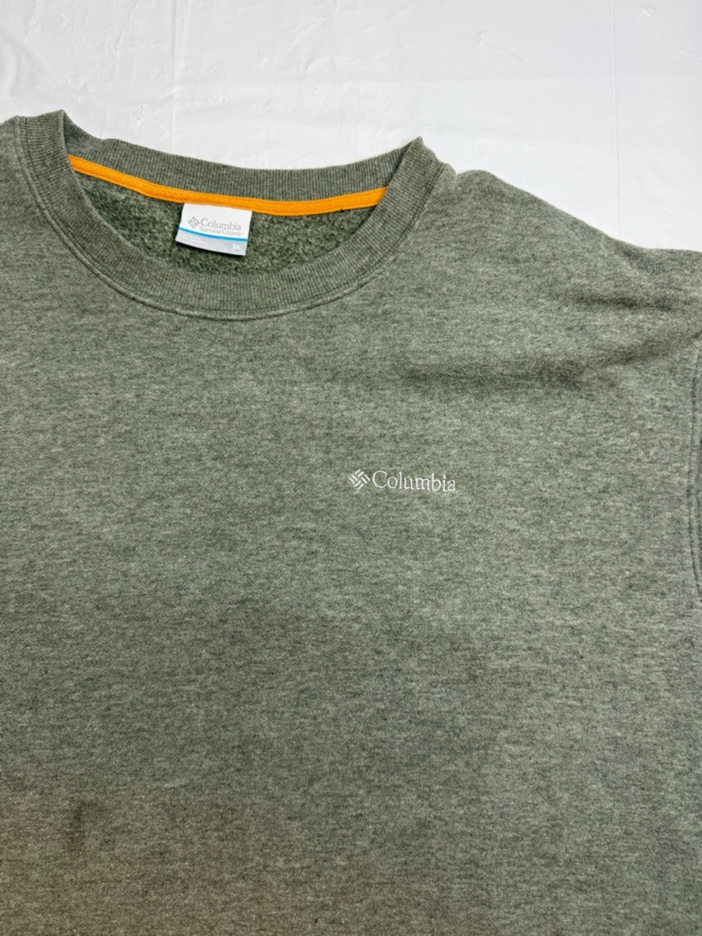 Columbia Crewneck Sweatshirt Mens 3XL Green Pullover Logo Outdoor Casual